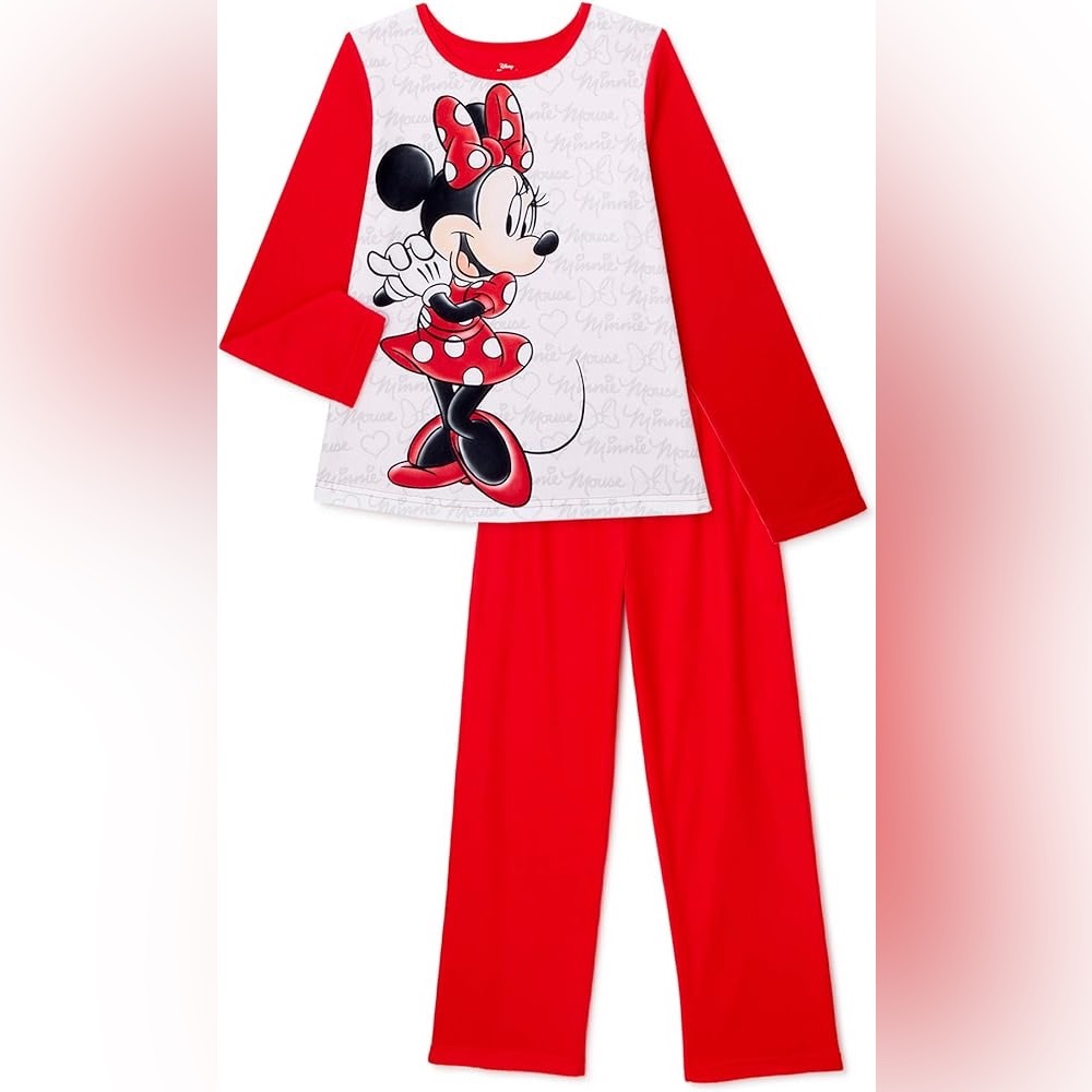 Disney Minnie Mouse Flannel 2 piece PJ Set size 4/5